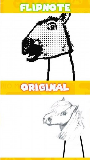 He’s a magical pony (Flipnote vs Original) #flipnote #animation #3ds #asdfmovie #remake #shorts