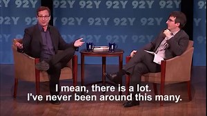 569K views · 3.8K reactions | "This is almost like being High Holiday services." One of the funniest guests we've had the pleasure of hosting, Bob Saget was here with John Oliver a few years ago and attempted to lead the audience in a Torah blessing. May your memory be a blessing. | 92nd Street Y | Facebook
