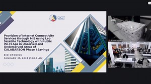 8.2K views · 19 reactions | Bid Opening: Provision of Internet Connectivity Services through Managed Internet Service using Low Earth Orbit Satellite Technology with Public Wi-Fi Access Points in Unserved and Underserved Areas of CALABARZON Phase 1 Savings #DICTCALABARZON | DICT Region IVA - Calabarzon | Facebook