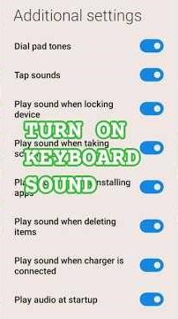 Turn on keyboard sound ✅|Keyboard sound on kaise kare|Keyboard sound off kaise kare
