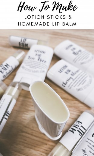 How to Make Lotion Sticks & Homemade Lip Balm