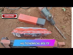 Hilti Chemical bolt installation, chemical bolt fixing, adhesive anchors, fasteners.