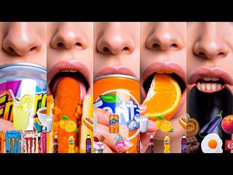 ASMR Fruits 🫐🍋🍓🥬🍎🍒🥝🍆#asmr #Mukbang #02