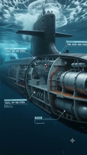 What’s hidden inside a nuclear submarine? 🌊#Submarine #Engineering #NavalTechnology #HowItWorks