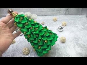 How to Make a Christmas Tree from Ribbons | Step-by-Step Guide 🎄