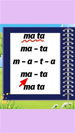 Learning to read two syllables | ma ta #learningtoread #readingwritingcounting