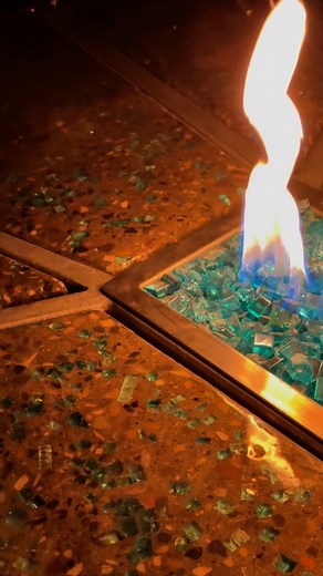 Winter Projects?? 👊😉🔥 . . . . #polishedconcrete #fiberoptic #fiberart #modernart #firetable #concretelife | Hummel Concrete