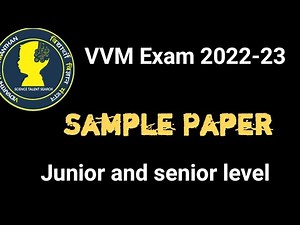 vvm exam sample paper | VVM question paper 2021