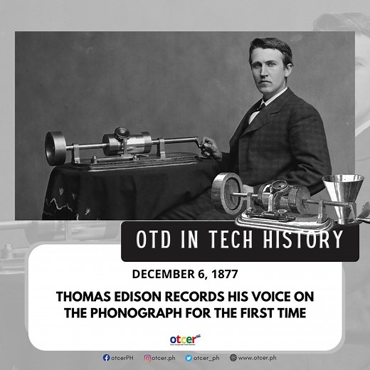 Thomas Edison made the first tinfoil cylinder phonograph on December...
