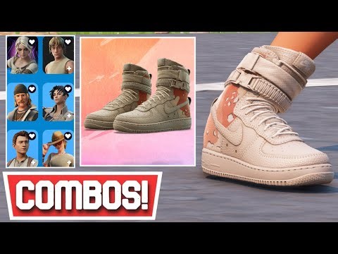 *NEW* BEST NIKE SF AIR FORCE 1 'DESERT CAMO' KICKS COMBOS! | Fortnite