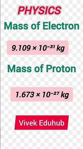 Mass of Electron। Mass of Proton ।What is the mass of Proton, Electron । #physics #proton #electron
