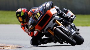 Daytona cycle racing full throttle inside Speedway (and out). Also, what's a Bagger?