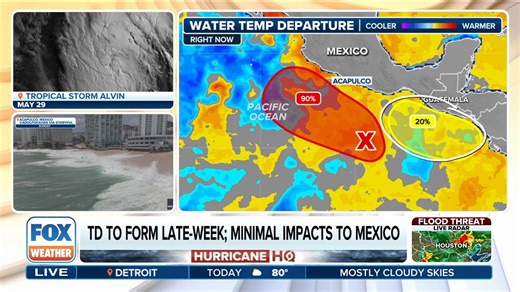 12K views · 133 reactions |  HURRICANE HQ: Tropical Storm Dalila is expected to form by this weekend. Plus, another area to watch for tropical development is lurking in the Eastern Pacific Ocean. https://www.foxweather.com/weather-news/tropical-storm-dalila-development-invest-93e-eastern-pacific | FOX Weather | Facebook