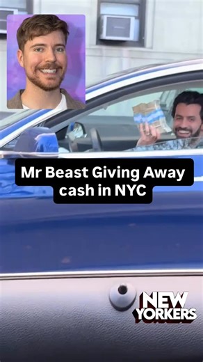 New Yorkers on Instagram: "This is insane  About an hour ago Mr Beast was going up to random cars in NYC handing people cash. He gave $1k in cash per car 勞  @isabellacuris"