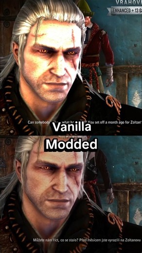 Vanilla vs Modded, Witcher 2, 2026 Mods #gaming #gameplay #edit #witcher