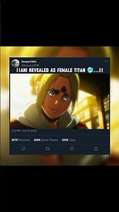 Ani revealed as female Titan 😨#anime