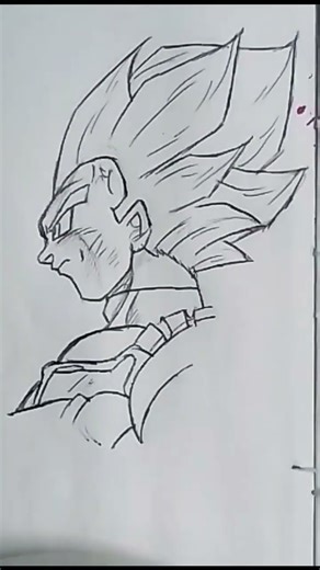vegita ssj blue evolution drawing and pen sketch #dbz # drawing