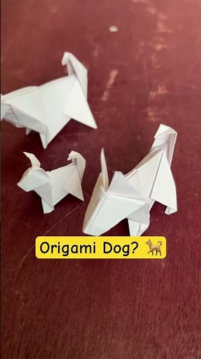 Cute Origami Dog 🐕 #origami #dog