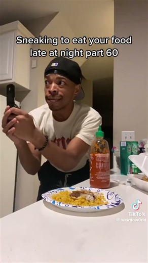 Sneaking to eat your food late at night #funny #fyp #shorts #aliza #viral