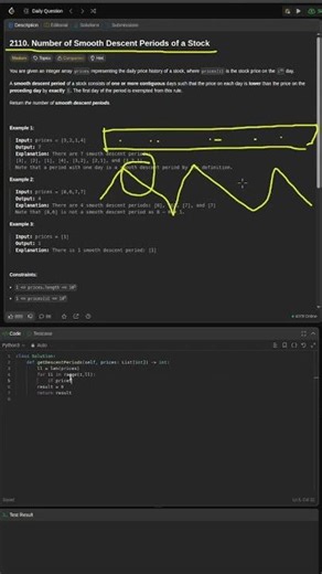 Leetcode Daily Challenge #2110 #medium #shorts #python #dsa