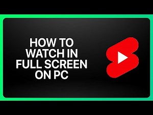 How To Watch YouTube Shorts In Full Screen On Pc Tutorial