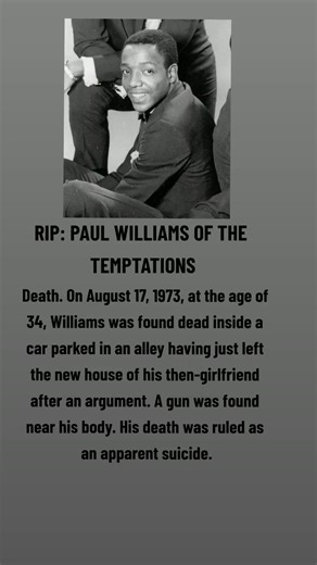 Remembering Paul Williams of The Temptations