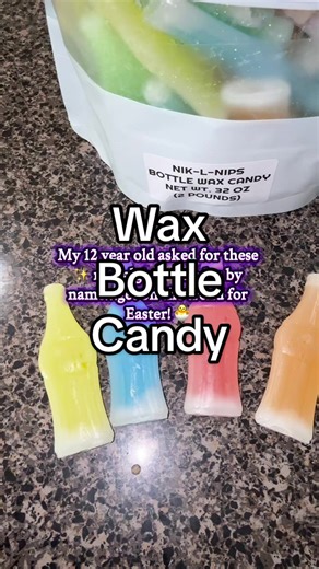 Perfect for Easter baskets! 🍭 #waxbottlecandy #eastercandy #candy #valentinescandy #nostalgic