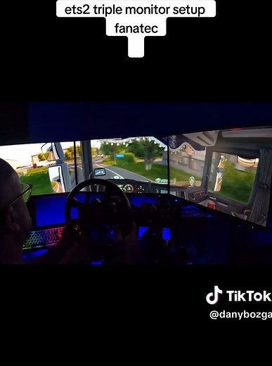 ETS2 Triple Monitor Setup with Fanatec