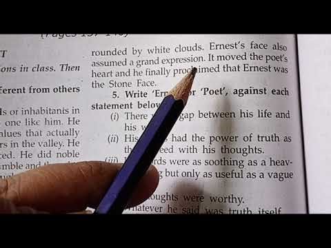 Class 8 english book Honeydew Lesson 10 "The great stone Face - 2" ke question answers.