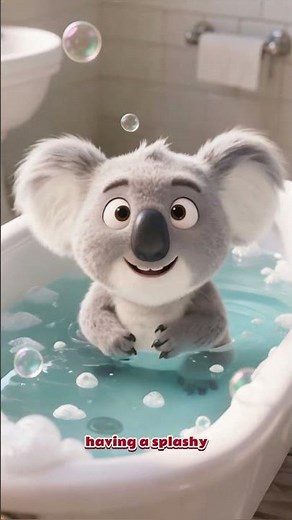 Baby Koala's Adorable Bath Time Routine!🐨🛁