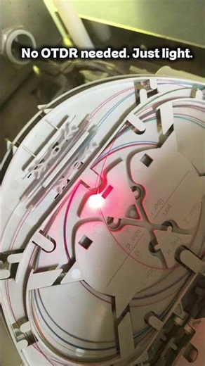 Visual Fault Locator finding a fiber break