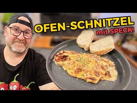 Speck Ofenschnitzel – DAS einfachste Feierabend-Rezept aus dem Ofen! 🥓🔥