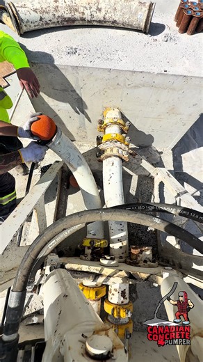 Cleaning a Diverted Concrete Pump Valve