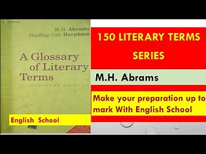 M H Abrams Literary Terms @English School