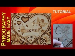 Pyrography Techniques - Cherub of Love Valentine wood burning tutorial