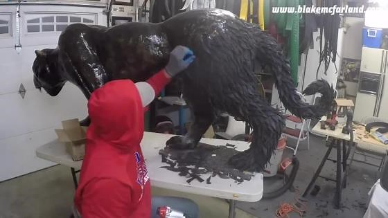 I Made a Tiger Sculpture Out of 4,000 shreds of Goodyear TIRES