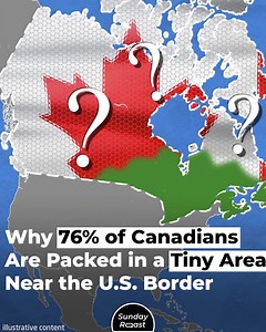 Canada is unimaginably huge but also shockingly empty. Why? Most people would shrug and say something like, “Well, it’s too cold up north, isn’t it?” But the real reason is more fascinating. | Sunday Roast