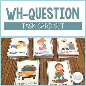 Wh-Question Task Card Set