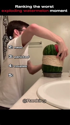 Ranking the worst exploding watermelon moment #ranking #funny