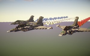 【Minecraft】Rafale "阵风" 战斗机 建筑教程 (1.5:1)