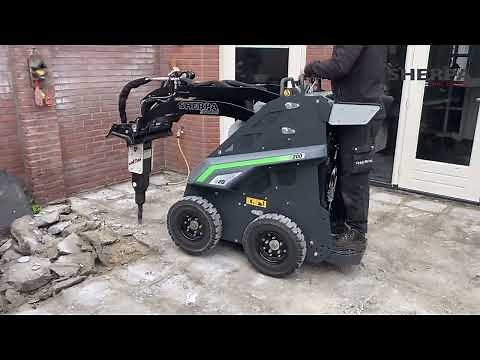 Lithium-ion Battery Powered SHERPA Z20 Mini Loader with Demolition Hammer