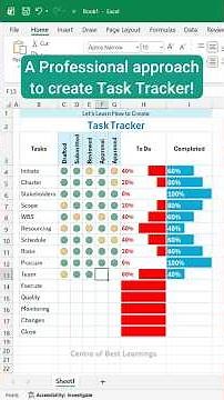 A profession way to task tracker in #excel #exceltips #exceltutorial