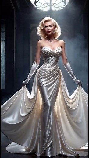 AI Vintage 1950s Wedding Look ✨ Monroe-Style Elegance 👰‍♀️