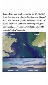 Just 4.8 km apart, yet separated by 21 hours in time.