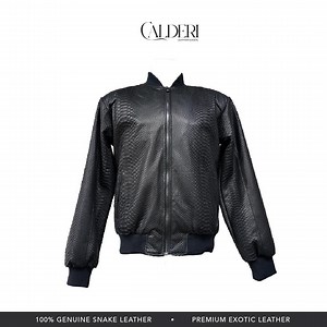 Black Python Jacket Bomber Style for Men - Etsy
