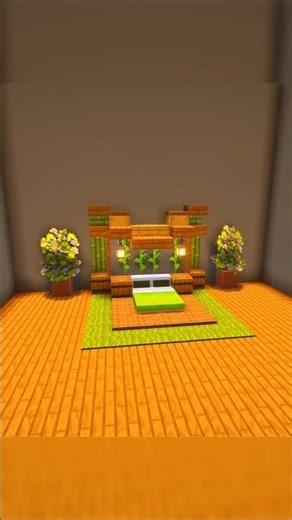 Minecraft Bamboo Bed | Building ideas | #minecraft #shorts