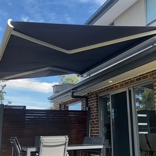 Looking for motorized shades or awnings? This guide explains key features to consider, from different control options to durable, weather-resistant materials. | Caitlin Fitzsimmons