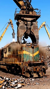 Train Locomotive Demolition at Scrap Yard #railway #train #wesel | Zona Lokomotif