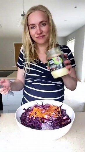 Keto Creamy Red Cababge Coleslaw