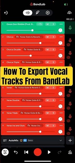 Mobile Vocal Mastery: How To Export Tracks From BandLab ✨Kmercial✨